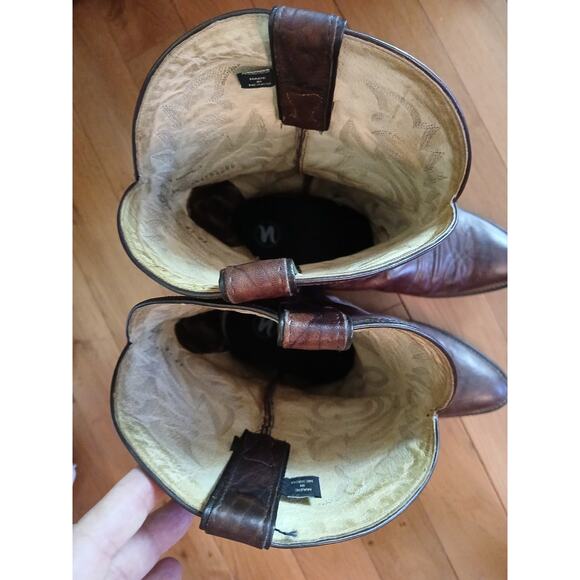 Justin BOOTS Mens Marbled Deerlite 1564 Brown Cowboy Western Boot Pullon Sz 12EE main image 13